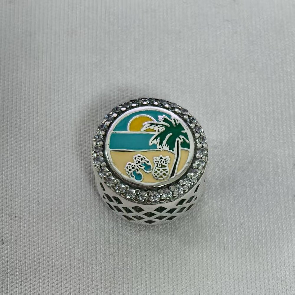 Pandora St. Maarten Travel Beach Exclusive Charm, S925 Silver Jewelry